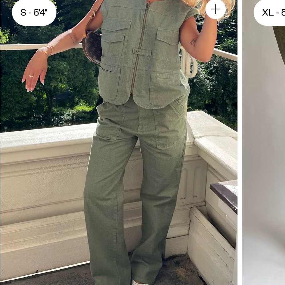 Djerf Avenue Go To Pants in Green